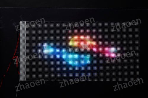 Flexible ultra soft thin led display Adhesive to glass easy to install led tansparent led display